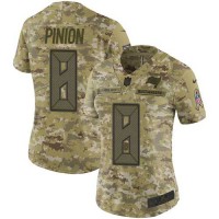 Nike Tampa Bay Buccaneers #8 Bradley Pinion Camo Women's Stitched NFL Limited 2018 Salute To Service Jersey