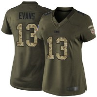 Nike Tampa Bay Buccaneers #13 Mike Evans Green Women's Stitched NFL Limited 2015 Salute to Service Jersey
