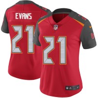 Nike Tampa Bay Buccaneers #21 Justin Evans Red Team Color Women's Stitched NFL Vapor Untouchable Limited Jersey
