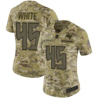 Nike Tampa Bay Buccaneers #45 Devin White Camo Women's Stitched NFL Limited 2018 Salute to Service Jersey