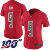 Nike Tampa Bay Buccaneers #9 Matt Gay Red Women's Stitched NFL Limited Rush 100th Season Jersey