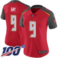 Nike Tampa Bay Buccaneers #9 Matt Gay Red Team Color Women's Stitched NFL 100th Season Vapor Untouchable Limited Jersey