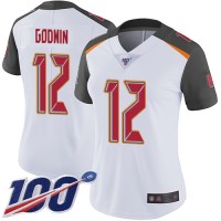 Nike Tampa Bay Buccaneers #12 Chris Godwin White Women's Stitched NFL 100th Season Vapor Limited Jersey