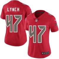 Nike Tampa Bay Buccaneers #47 John Lynch Red Women's Stitched NFL Limited Rush Jersey