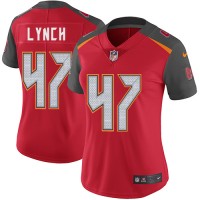 Nike Tampa Bay Buccaneers #47 John Lynch Red Team Color Women's Stitched NFL Vapor Untouchable Limited Jersey