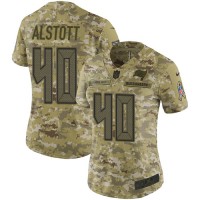 Nike Tampa Bay Buccaneers #40 Mike Alstott Camo Women's Stitched NFL Limited 2018 Salute to Service Jersey