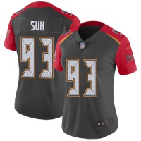 Nike Tampa Bay Buccaneers #93 Ndamukong Suh Gray Women's Stitched NFL Limited Inverted Legend Jersey