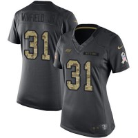 Nike Tampa Bay Buccaneers #31 Antoine Winfield Jr. Black Women's Stitched NFL Limited 2016 Salute to Service Jersey