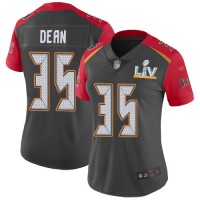 Nike Tampa Bay Buccaneers #35 Jamel Dean Gray Women's Super Bowl LV Bound Stitched NFL Limited Inverted Legend Jersey