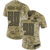 Nike Tampa Bay Buccaneers #90 Jason Pierre-Paul Camo Women's Super Bowl LV Bound Stitched NFL Limited 2018 Salute To Service Jersey