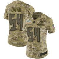 Nike Tampa Bay Buccaneers #54 Lavonte David Camo Women's Super Bowl LV Bound Stitched NFL Limited 2018 Salute To Service Jersey