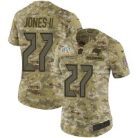 Nike Tampa Bay Buccaneers #27 Ronald Jones II Camo Women's Super Bowl LV Bound Stitched NFL Limited 2018 Salute To Service Jersey