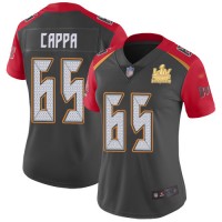 Nike Tampa Bay Buccaneers #65 Alex Cappa Gray Women's Super Bowl LV Champions Patch Stitched NFL Limited Inverted Legend Jersey