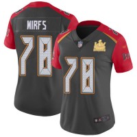 Nike Tampa Bay Buccaneers #78 Tristan Wirfs Gray Women's Super Bowl LV Champions Patch Stitched NFL Limited Inverted Legend Jersey