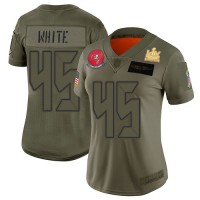 Nike Tampa Bay Buccaneers #45 Devin White Camo Women's Super Bowl LV Champions Patch Stitched NFL Limited 2019 Salute To Service Jersey