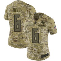 Nike Tampa Bay Buccaneers #6 Le'Veon Bell Camo Women's Stitched NFL Limited 2018 Salute To Service Jersey