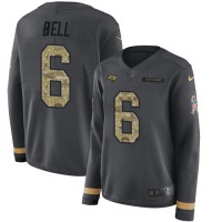 Nike Tampa Bay Buccaneers #6 Le'Veon Bell Anthracite Salute to Service Women's Stitched NFL Limited Therma Long Sleeve Jersey