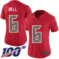 Nike Tampa Bay Buccaneers #6 Le'Veon Bell Red Women's Stitched NFL Limited Rush 100th Season Jersey