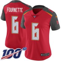 Nike Tampa Bay Buccaneers #6 Le'Veon Bell Red Team Color Women's Stitched NFL 100th Season Vapor Untouchable Limited Jersey