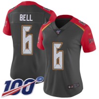 Nike Tampa Bay Buccaneers #6 Le'Veon Bell Gray Women's Stitched NFL Limited Inverted Legend 100th Season Jersey