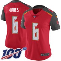 Nike Tampa Bay Buccaneers #6 Julio Jones Red Team Color Women's Stitched NFL 100th Season Vapor Untouchable Limited Jersey