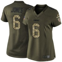 Nike Tampa Bay Buccaneers #6 Julio Jones Green Women's Stitched NFL Limited 2015 Salute To Service Jersey