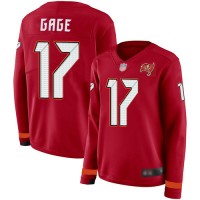 Nike Tampa Bay Buccaneers #17 Russell Gage Red Team Color Women's Stitched NFL Limited Therma Long Sleeve Jersey