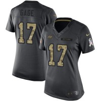 Nike Tampa Bay Buccaneers #17 Russell Gage Black Women's Stitched NFL Limited 2016 Salute to Service Jersey