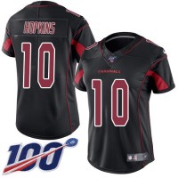 Nike Arizona Cardinals #10 DeAndre Hopkins Black Women's Stitched NFL Limited Rush 100th Season Jersey