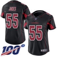 Nike Arizona Cardinals #55 Chandler Jones Black Women's Stitched NFL Limited Rush 100th Season Jersey