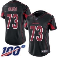 Nike Arizona Cardinals #73 Max Garcia Black Women's Stitched NFL Limited Rush 100th Season Jersey