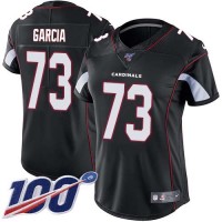 Nike Arizona Cardinals #73 Max Garcia Black Alternate Women's Stitched NFL 100th Season Vapor Untouchable Limited Jersey