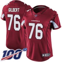 Nike Arizona Cardinals #76 Marcus Gilbert Red Team Color Women's Stitched NFL 100th Season Vapor Untouchable Limited Jersey
