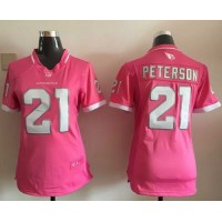 Nike Arizona Cardinals #21 Patrick Peterson Pink Women's Stitched NFL Elite Bubble Gum Jersey