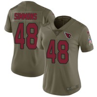 Nike Arizona Cardinals #48 Isaiah Simmons Olive Women's Stitched NFL Limited 2017 Salute To Service Jersey