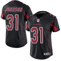 Nike Arizona Cardinals #31 David Johnson Black Women's Stitched NFL Limited Rush Jersey