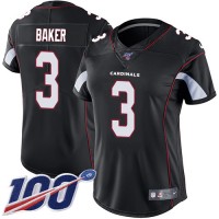 Nike Arizona Cardinals #3 Budda Baker Black Alternate Women's Stitched NFL 100th Season Vapor Untouchable Limited Jersey