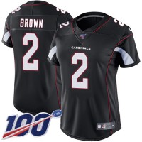 Nike Arizona Cardinals #2 Marquise Brown Black Alternate Women's Stitched NFL 100th Season Vapor Untouchable Limited Jersey