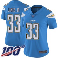 Nike Los Angeles Chargers #33 Derwin James Jr Electric Blue Alternate Women's Stitched NFL 100th Season Vapor Limited Jersey