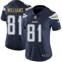 Nike Los Angeles Chargers #81 Mike Williams Navy Blue Team Color Women's Stitched NFL Vapor Untouchable Limited Jersey