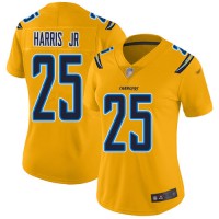 Nike Los Angeles Chargers #25 Chris Harris Jr Gold Women's Stitched NFL Limited Inverted Legend Jersey
