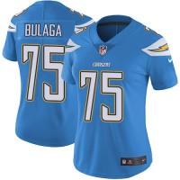 Nike Los Angeles Chargers #75 Bryan Bulaga Electric Blue Alternate Women's Stitched NFL Vapor Untouchable Limited Jersey