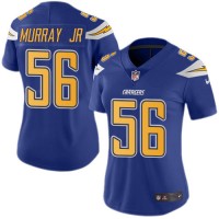Nike Los Angeles Chargers #56 Kenneth Murray Jr Electric Blue Women's Stitched NFL Limited Rush Jersey