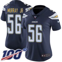 Nike Los Angeles Chargers #56 Kenneth Murray Jr Navy Blue Team Color Women's Stitched NFL 100th Season Vapor Untouchable Limited Jersey