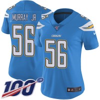 Nike Los Angeles Chargers #56 Kenneth Murray Jr Electric Blue Alternate Women's Stitched NFL 100th Season Vapor Untouchable Limited Jersey