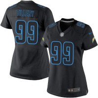Nike Los Angeles Chargers #99 Jerry Tillery Black Impact Women's Stitched NFL Limited Jersey