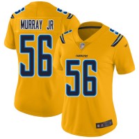 Nike Los Angeles Chargers #56 Kenneth Murray Jr Gold Women's Stitched NFL Limited Inverted Legend Jersey