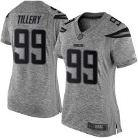 Nike Los Angeles Chargers #99 Jerry Tillery Gray Women's Stitched NFL Limited Gridiron Gray Jersey