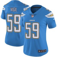Nike Los Angeles Chargers #59 Nick Vigil Electric Blue Alternate Women's Stitched NFL Vapor Untouchable Limited Jersey