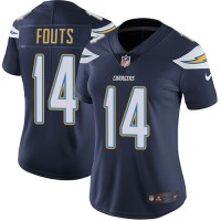 Nike Los Angeles Chargers #14 Dan Fouts Navy Blue Team Color Women's Stitched NFL Vapor Untouchable Limited Jersey